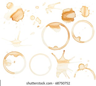 Coffee stains and splatters design pack - Shutterstock ID 68750752