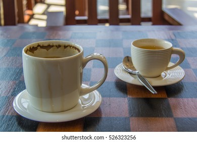 coffee and tea on the table