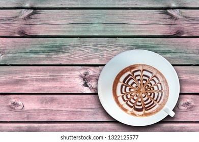 Coffee in the top corner glass separated from the background - Powered by Shutterstock