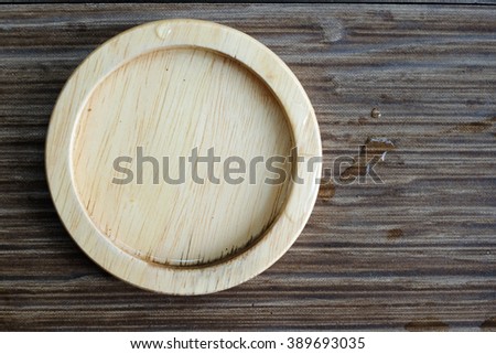 Coffee Wooden coasters saucer with little water stain 