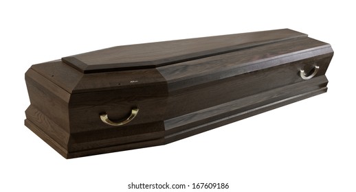 Coffin Isolated On White Background