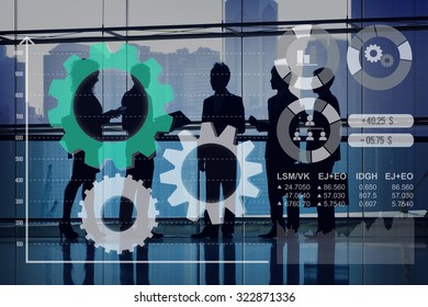 Cog Collaboration Graph Analysis Teamwork Concept