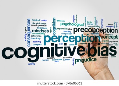 Cognitive Bias Concept Word Cloud Background