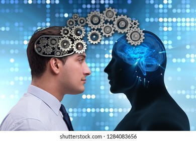Cognitive computing concept as future technology with businessma - Powered by Shutterstock - Get 15% off with code: PIKWIZARD15