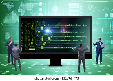 Cognitive computing and machine learning concept
