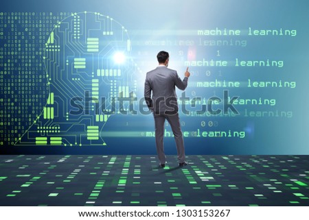 Cognitive computing and machine learning concept