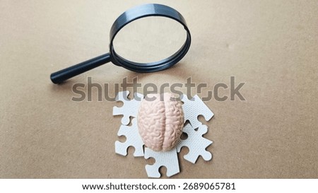 Cognitive Problem Solving Concept with Brain and Jigsaw Puzzle Representing Mental Process, Intelligence, Learning, and Innovative Thinking Skills. 