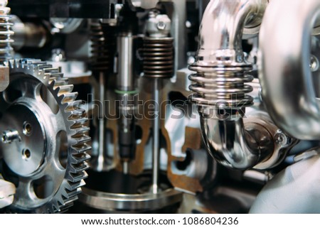 Similar – Cogs, Gears and Wheels Inside Truck Diesel Engine