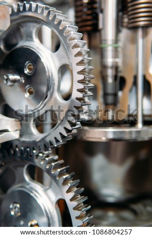 Cogs, Gears and Wheels Inside Truck Diesel Engine