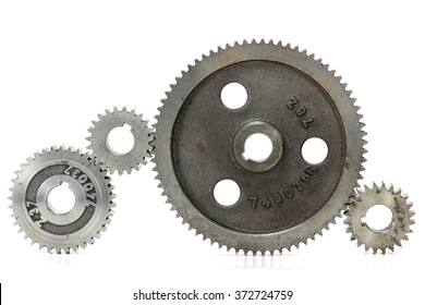 Cogs Isolated On White Background