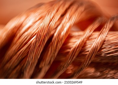 A Coil Of Copper Wire. Abstract Image.