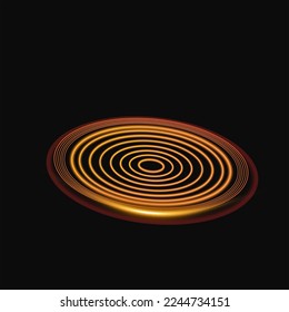 coil light effect in dark background