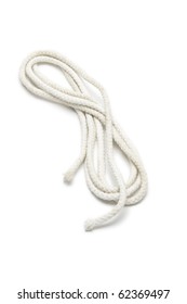 Coil Of White Rope On Isolated Background