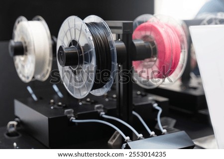 Coils with plastic polymer for 3D printer.
