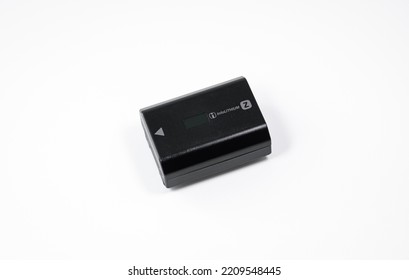 Coimbatore, India - September 28, 2022: Sony NP-FZ100 Rechargeable Battery Pack On White Background.