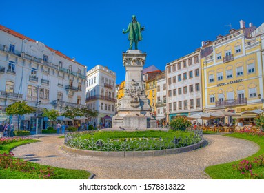 COIMBRA, PORTUGAL, MAY 20, 2019: Monument To Joaquim António De Aguiar At Portagem Square At Coimbra, Portugal