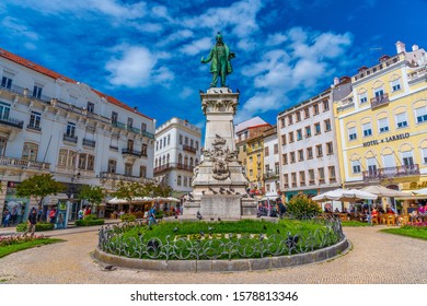 COIMBRA, PORTUGAL, MAY 20, 2019: Monument To Joaquim António De Aguiar At Portagem Square At Coimbra, Portugal