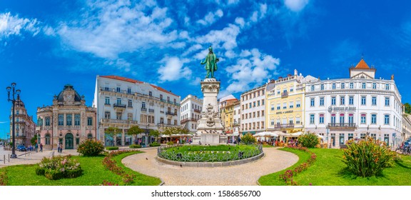 COIMBRA, PORTUGAL, MAY 20, 2019: Monument To Joaquim António De Aguiar At Portagem Square At Coimbra, Portugal