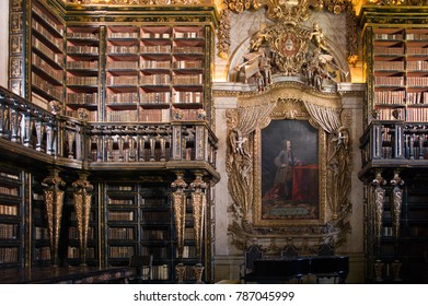 COIMBRA, PORTUGAL - MAY 29, 2016: University library in the Europe's oldest university in Coimbra
