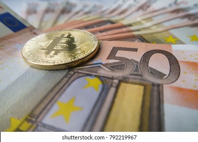 Coin Bitcoin And Euro. Exchange Transactions On The Exchange