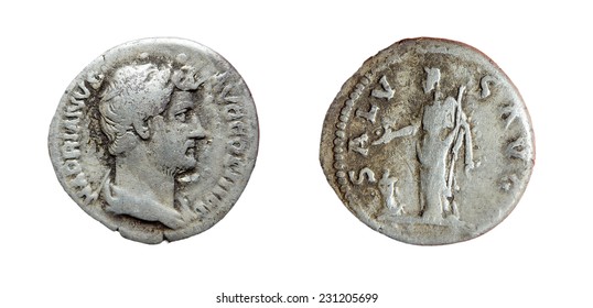 Coin Old Silver Roman Denarius