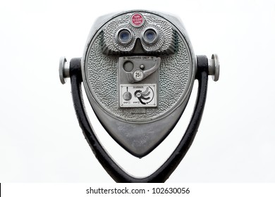 Coin Operated Binoculars On White