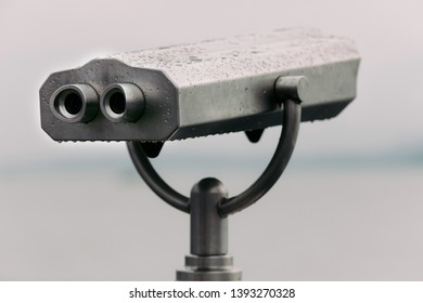 Coin Operated Binoculars With Sea View, Close Up