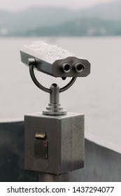 Coin Operated Binoculars With Sea View, Close Up