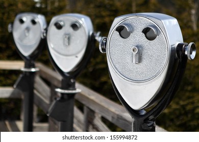 Coin operated binoculars - Whiteface ski resort - Upstate New York