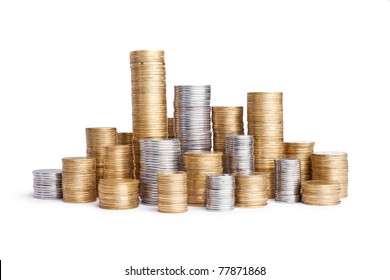 Coin Stack Isolated On White