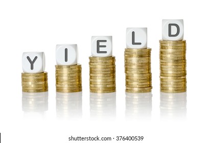 Coin stacks with letter dice - Yield