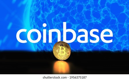 Coinbase Cryptocurrency Stock Market Name On Stock Photo 