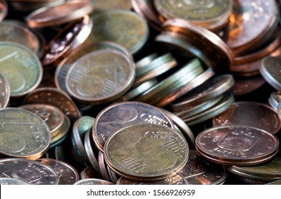 Coins background. euro coins. cent coins. euro cents - Powered by Shutterstock