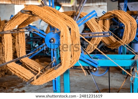 coir thread making machine in the factory
