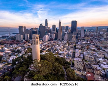 Coit Tower & Downtown San Francisco