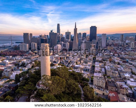 Coit Tower & Downtown San Francisco