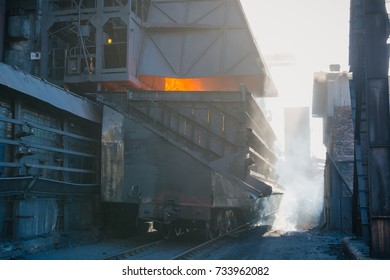 Coke Furnace. Production Of Coke. Steel Works. The Heated Coal. NLMK.