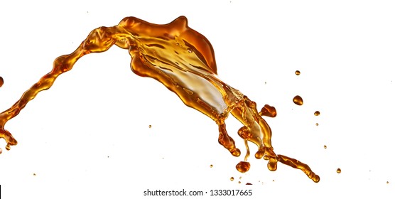 Coke Splash Isolated On White Background