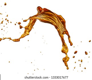 Coke Splash Isolated On White Background