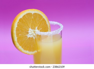 Coktail In A Pink Background