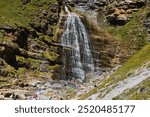 Cola de Caballo Waterfall, in the Ordesa y Monte Perdido National Park. Long exposure photo.