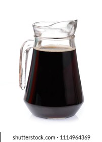 Cola In A Jug Isolated On A White Background