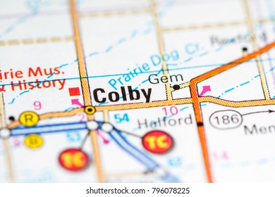 Colby Kansas Usa On Map Stock Photo 796078225 