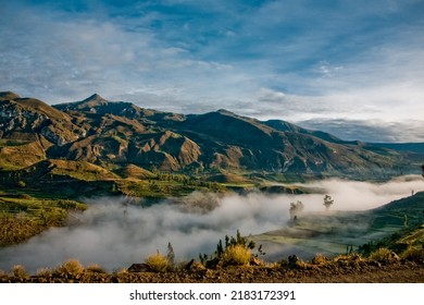 Colca Canyon area in Peru - South America. One of the deepest canyons in the world - Shutterstock ID 2183172391