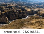 Colca Canyon in Arequipa. Located within the Colca Valley, the Canyon is one of the major tourist destinations not only in Arequipa, but also in Peru.