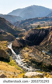 The Colca River With Its Canyon In Peru