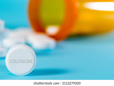 Colchicine Pill Colchicine Is A Medication Used To Treat Gout And Behcet's Diseasepotassium