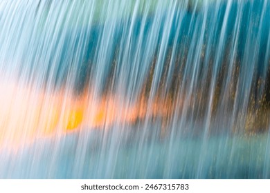 COLD AQUA STREAM AS BACKGROUND FOR FRESH WATER COSMETIC PRODUCTS, FLOWING AQUATIC BACKDROP