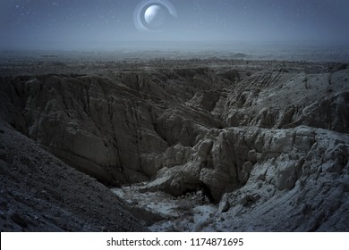 Cold Barren Planet Fantasy Landscape