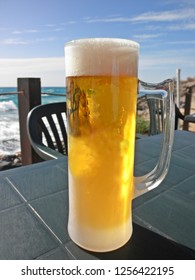 a cold beer on a hot day